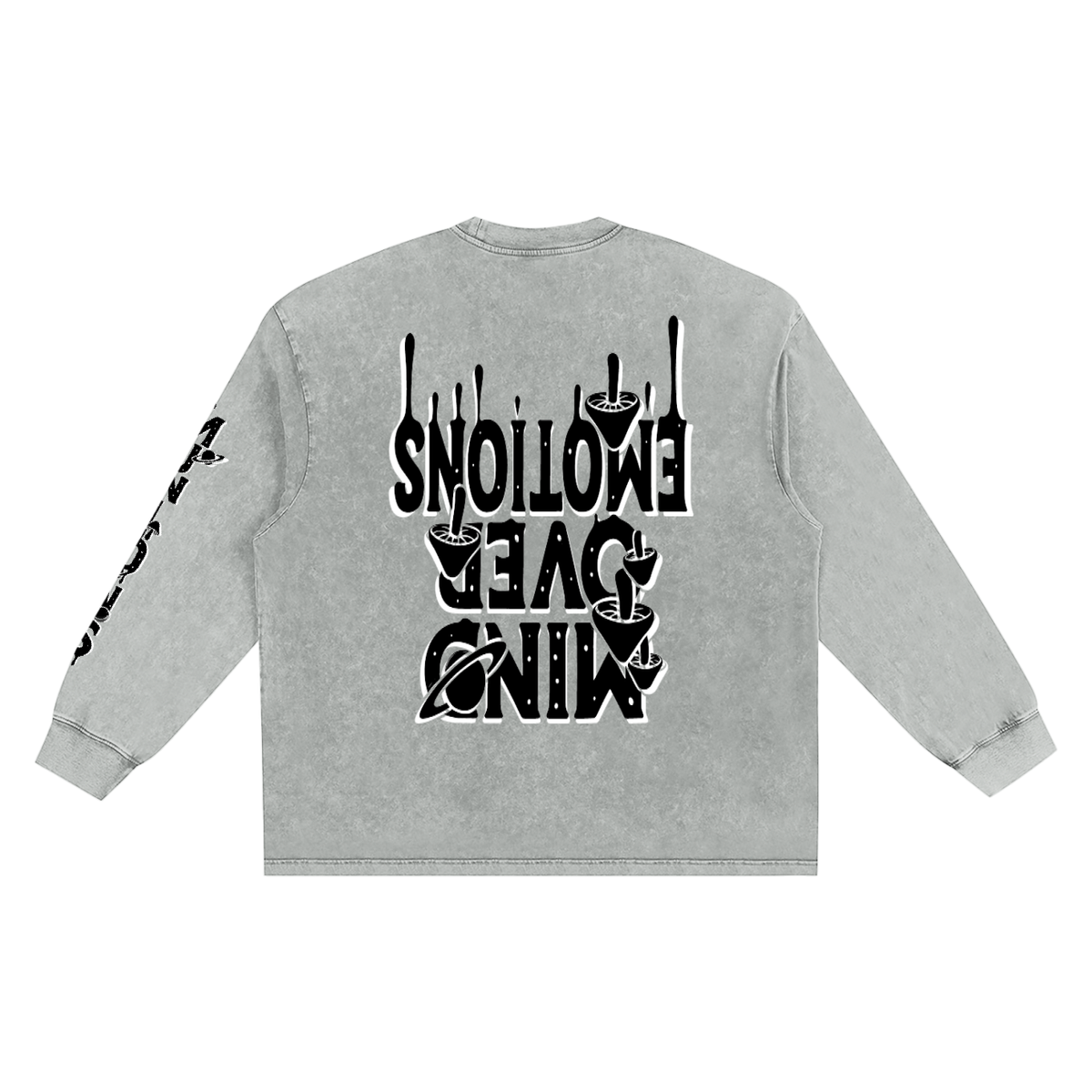 CHAPTER 003: MUNIONS DRIP BW | Snow-Washed Long-Sleeve Tee