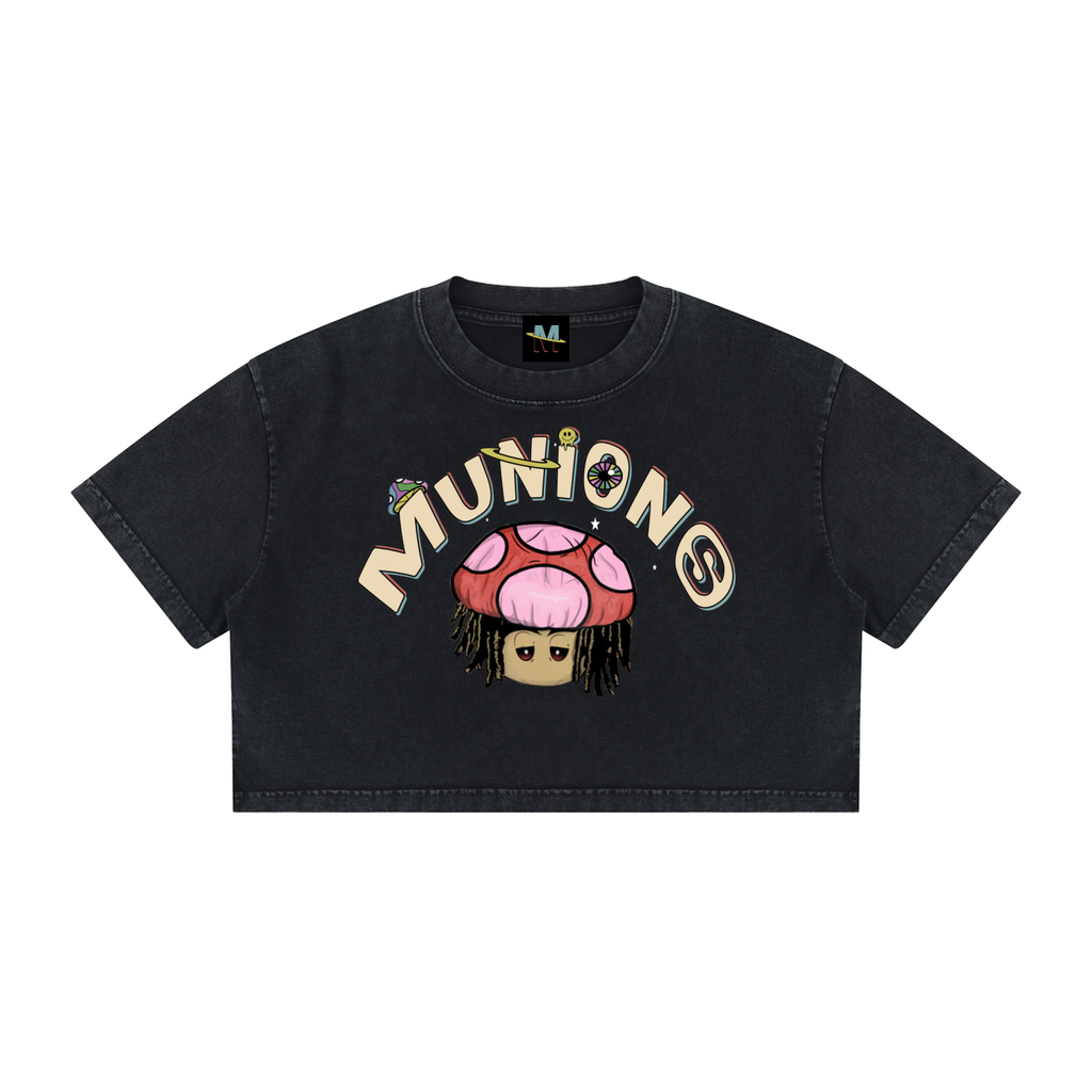 Women's MMunions OG HD Mineral Wash Crop Tee