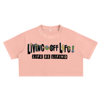 Women's Chapter 001 — Living Off Life STK Snow Washed Crop Tee