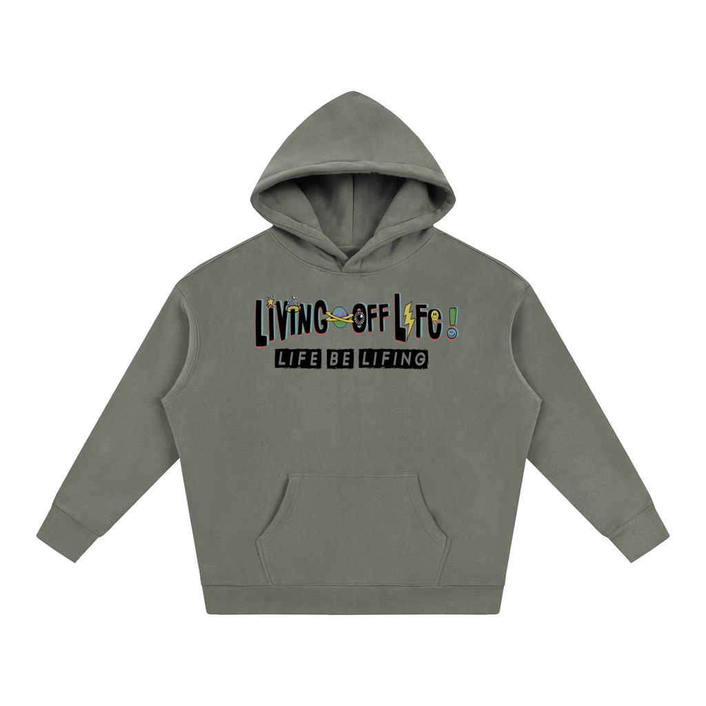 CHAPTER 001 LIVING OFF LIFE-Oversize Fleeced Hoodie