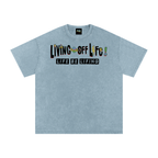 CHAPTER 001 LIVING OFF LIFE CORE COLLECTION-Snow Washed Oversized Cotton T-Shirt