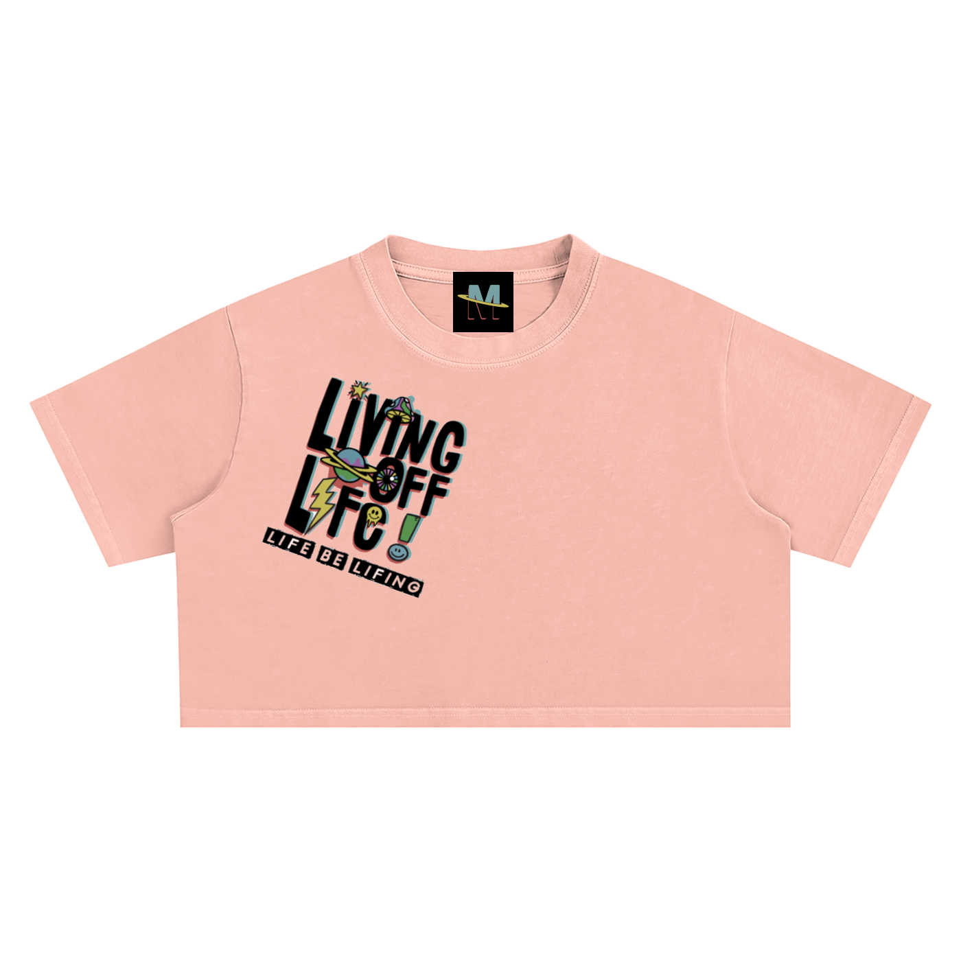 Women's Chapter 001 — Living Off Life STK Snow Washed Crop Tee