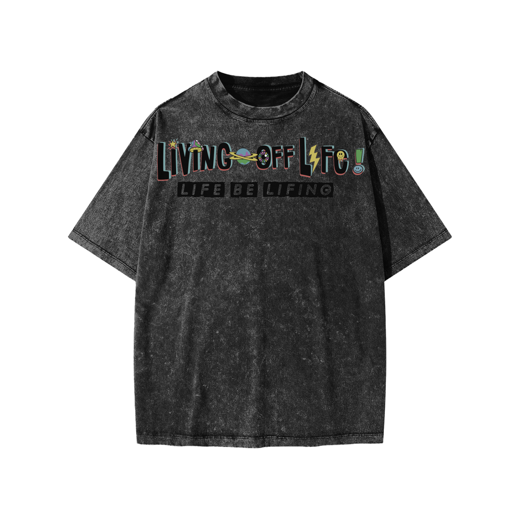 YOUTH CHAPTER 001 LIVING OFF LIFE CORE COLLECTION-Snow Washed T-Shirt