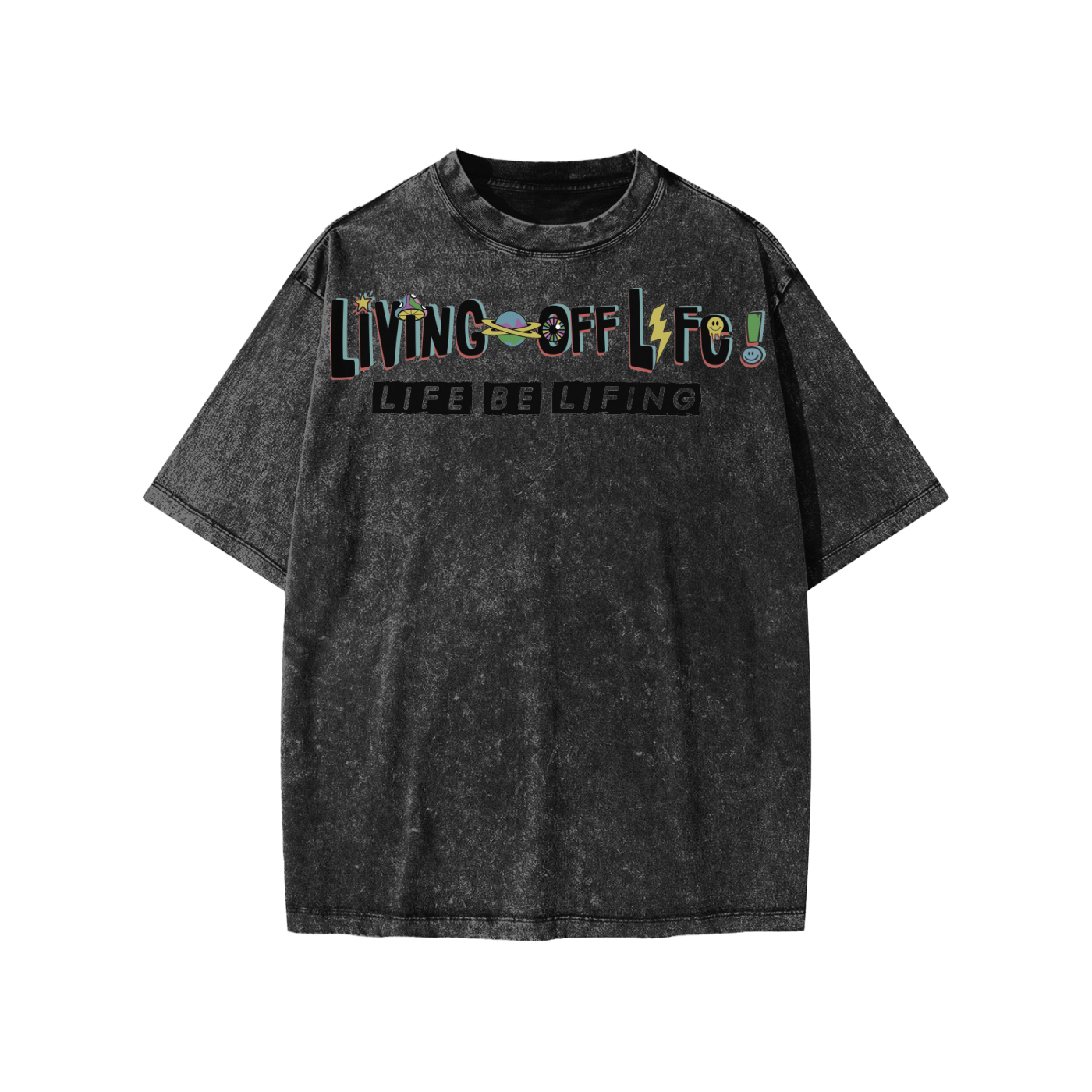 YOUTH CHAPTER 001 LIVING OFF LIFE CORE COLLECTION-Snow Washed T-Shirt