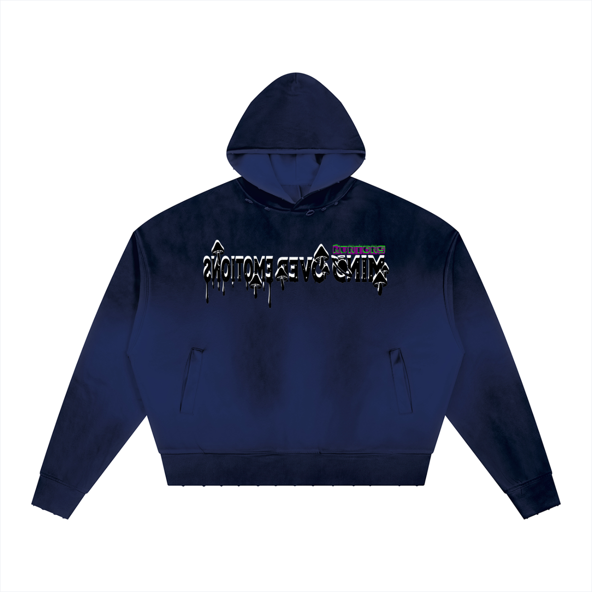 MUNIONS CORE COLLECTION M.O.E DRIP-Unisex Sunfade Distressed Boxy Hoodie