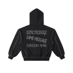 CHAPTER 002.5 MUNIONS SAME M — Contrast-Stitched Boxy Fleece Zip Hoodie