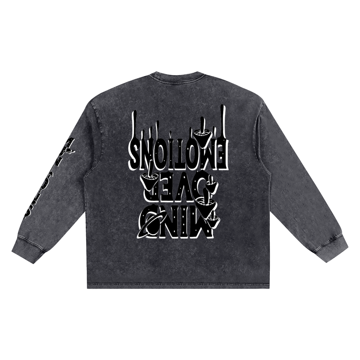 CHAPTER 003: MUNIONS DRIP BW | Snow-Washed Long-Sleeve Tee