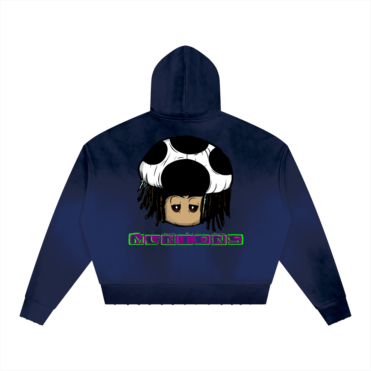 MUNIONS CORE COLLECTION M.O.E DRIP-Unisex Sunfade Distressed Boxy Hoodie