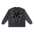 CHAPTER 003: MUNIONS DRIP BW | Snow-Washed Long-Sleeve Tee