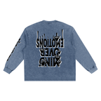 CHAPTER 003: MUNIONS DRIP BW | Snow-Washed Long-Sleeve Tee