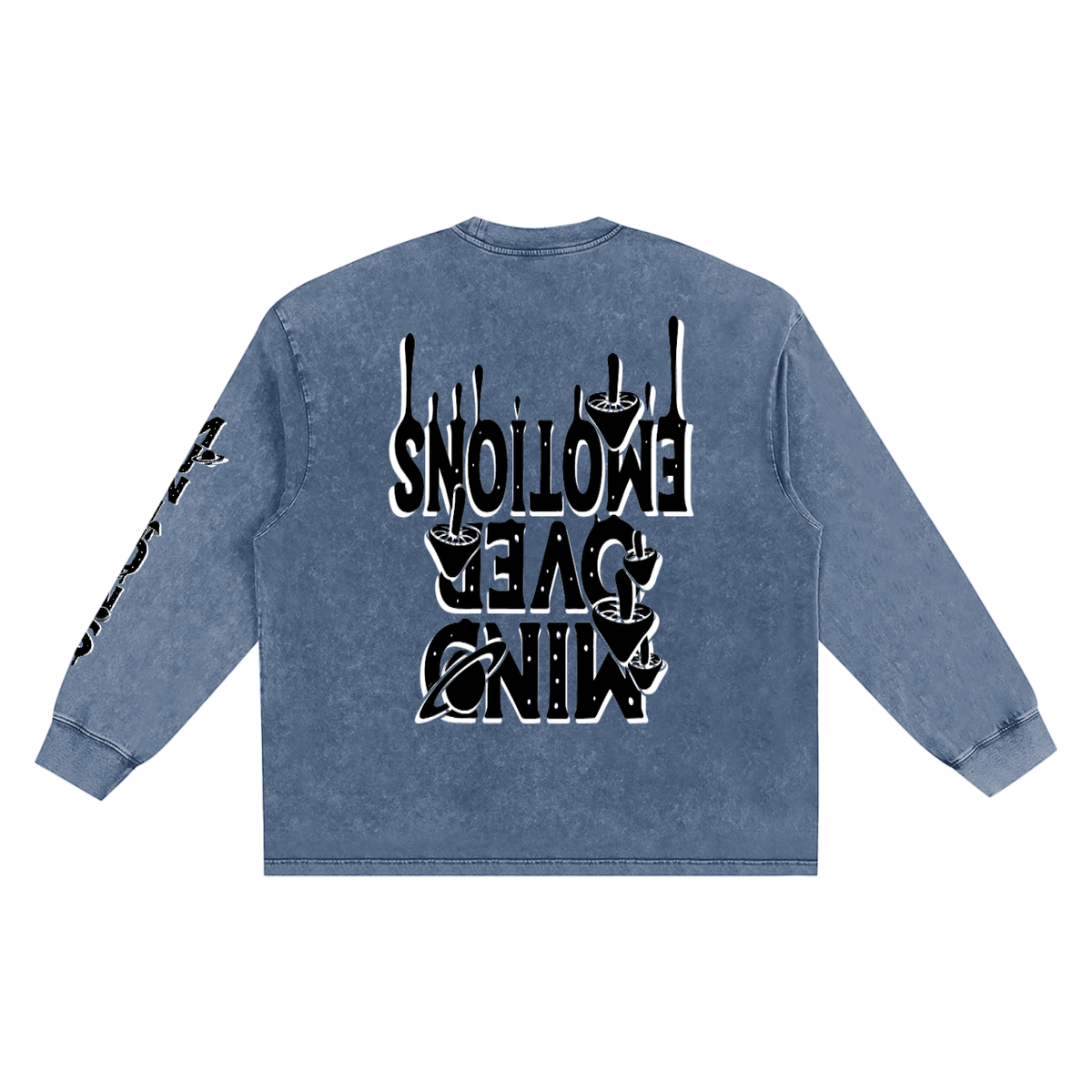 CHAPTER 003: MUNIONS DRIP BW | Snow-Washed Long-Sleeve Tee
