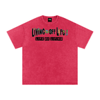 CHAPTER 001 LIVING OFF LIFE CORE COLLECTION-Snow Washed Oversized Cotton T-Shirt