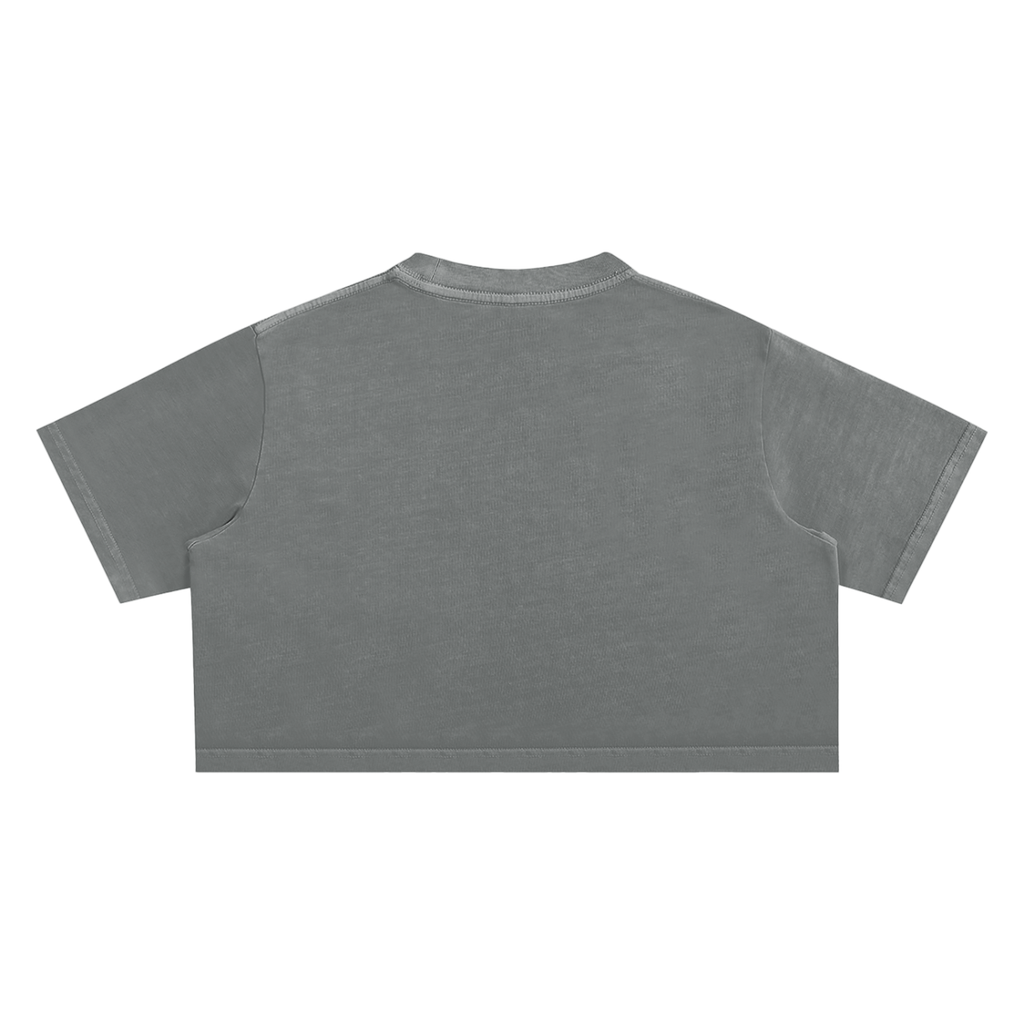 Women's Chapter 001 — Living Off Life STK Snow Washed Crop Tee