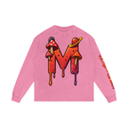 CHAPTER 003 MUNIONS DRIP CORE COLLECTION-Acid Wash Oversize Long Sleeve T-Shirt