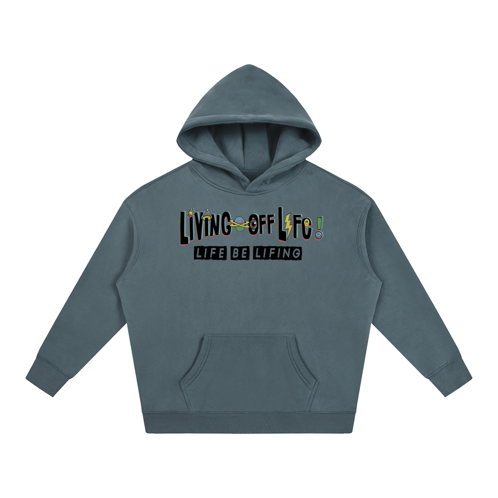CHAPTER 001 LIVING OFF LIFE-Oversize Fleeced Hoodie