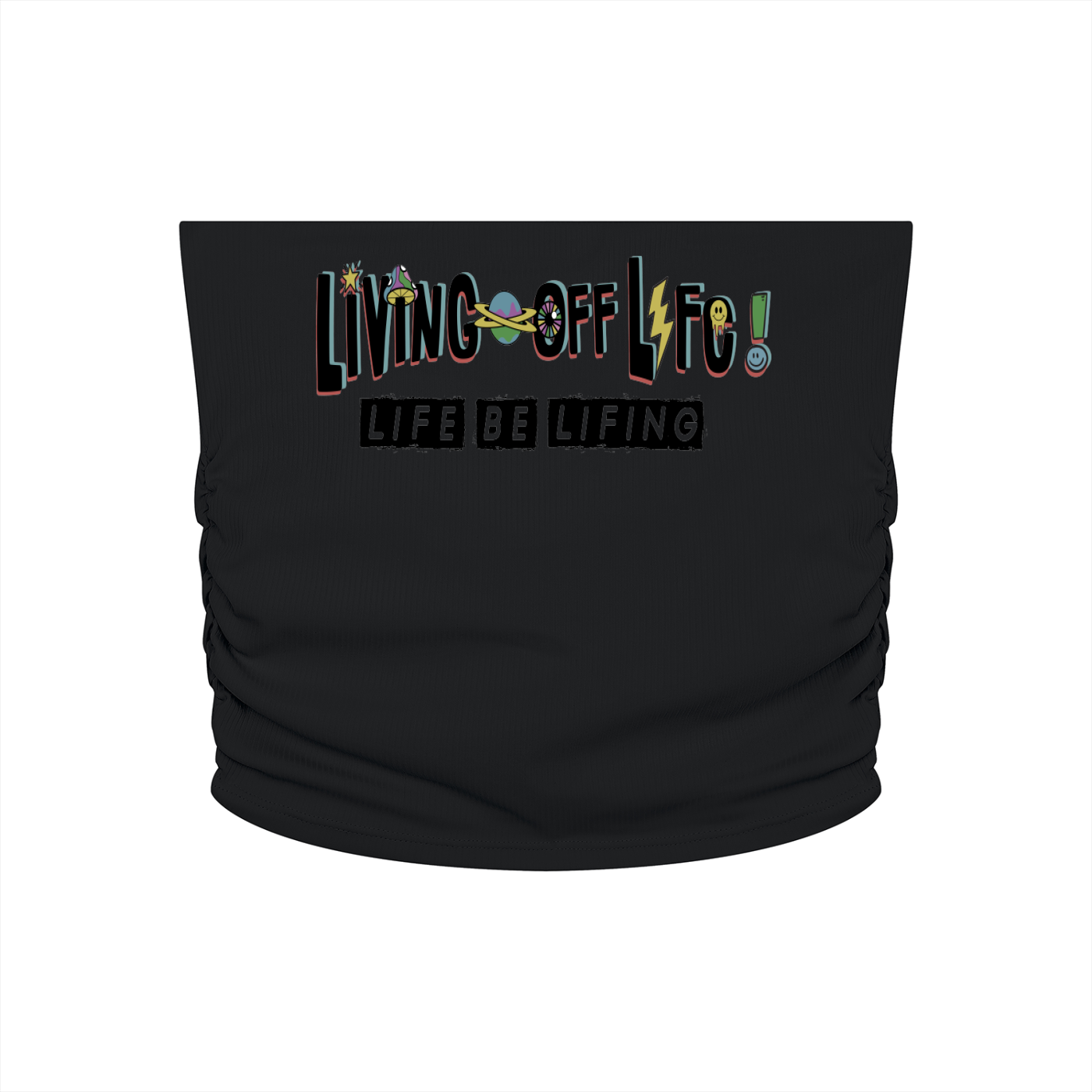 WOMEN'S-Living Off Life – Ruched Cropped Yoga Tube Top | Chapter 002
