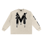 CHAPTER 003: MUNIONS DRIP BW | Snow-Washed Long-Sleeve Tee