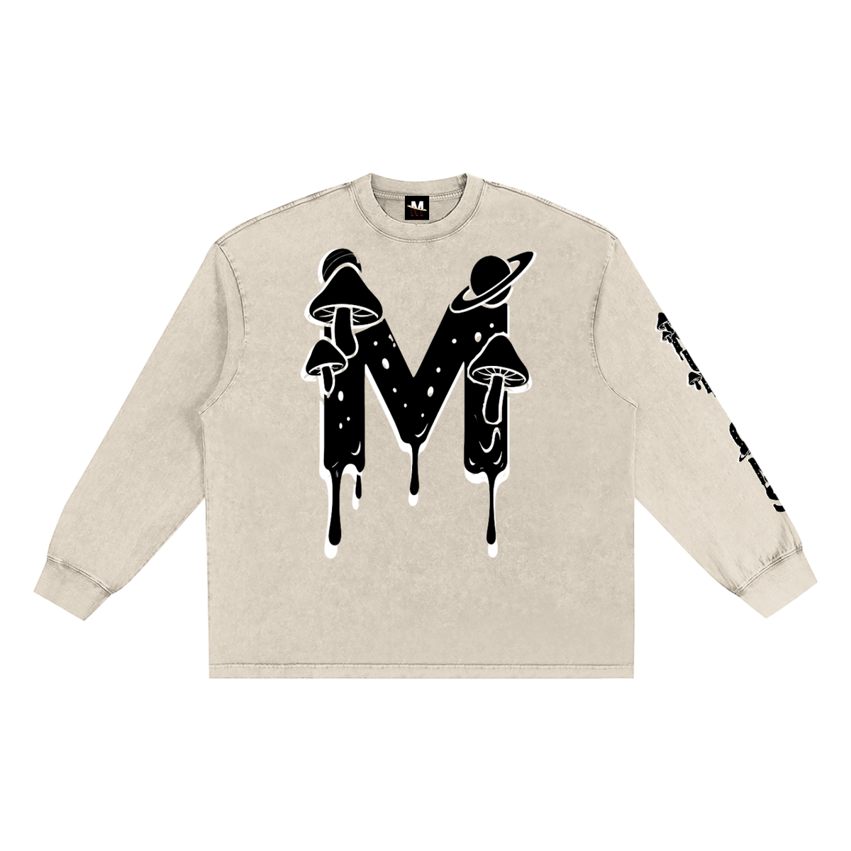 CHAPTER 003: MUNIONS DRIP BW | Snow-Washed Long-Sleeve Tee