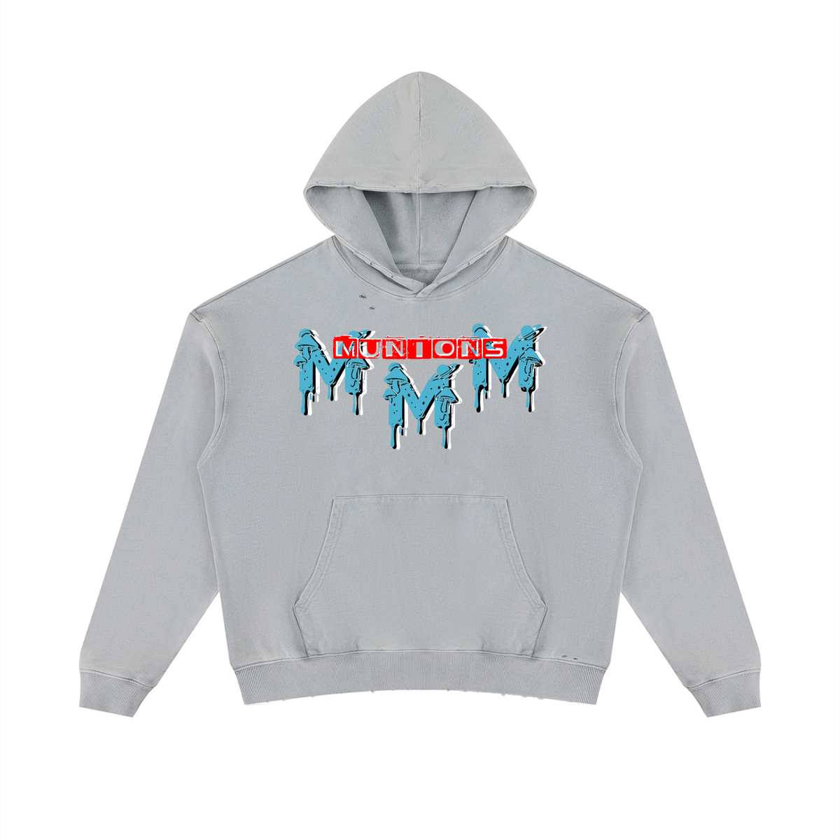 CHAPTER 003: MUNIONS CORE COLLECTION TRIPLE DRIP | Mineral-Wash Distressed Hoodie