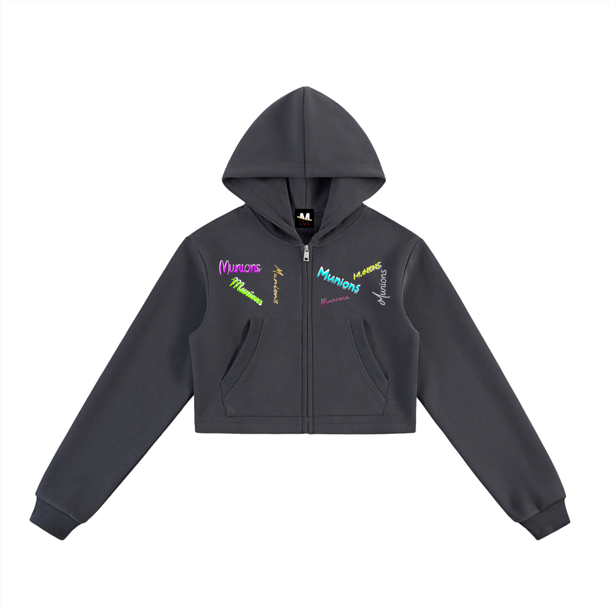 CHAPTER 002: MUNIONS EVERYWHERE | Women's Cropped Zip-Up Hoodie