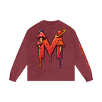 CHAPTER 003 MUNIONS DRIP CORE COLLECTION-Acid Wash Oversize Long Sleeve T-Shirt