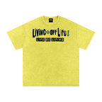 CHAPTER 001 LIVING OFF LIFE CORE COLLECTION-Snow Washed Oversized Cotton T-Shirt