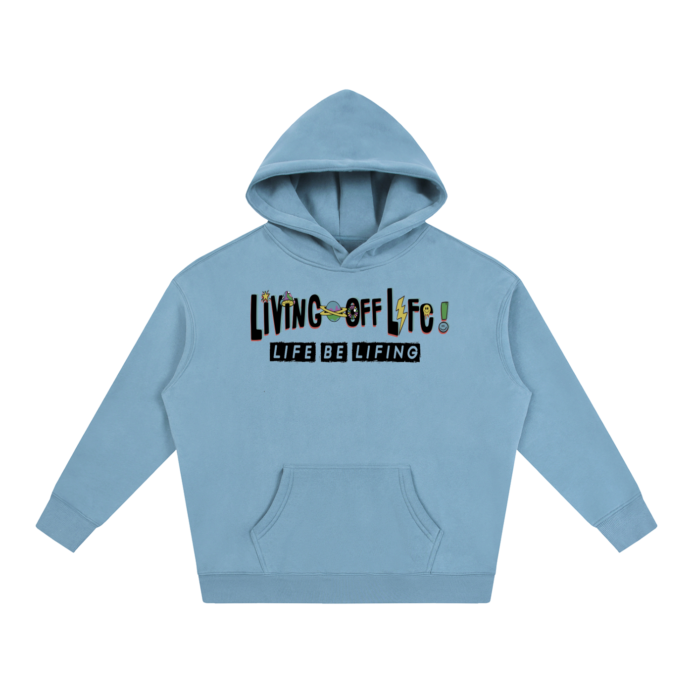 CHAPTER 001 LIVING OFF LIFE-Oversize Fleeced Hoodie