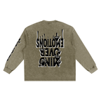 CHAPTER 003: MUNIONS DRIP BW | Snow-Washed Long-Sleeve Tee