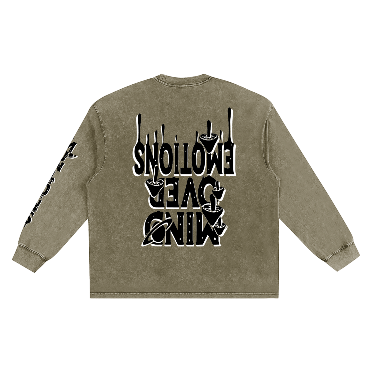 CHAPTER 003: MUNIONS DRIP BW | Snow-Washed Long-Sleeve Tee