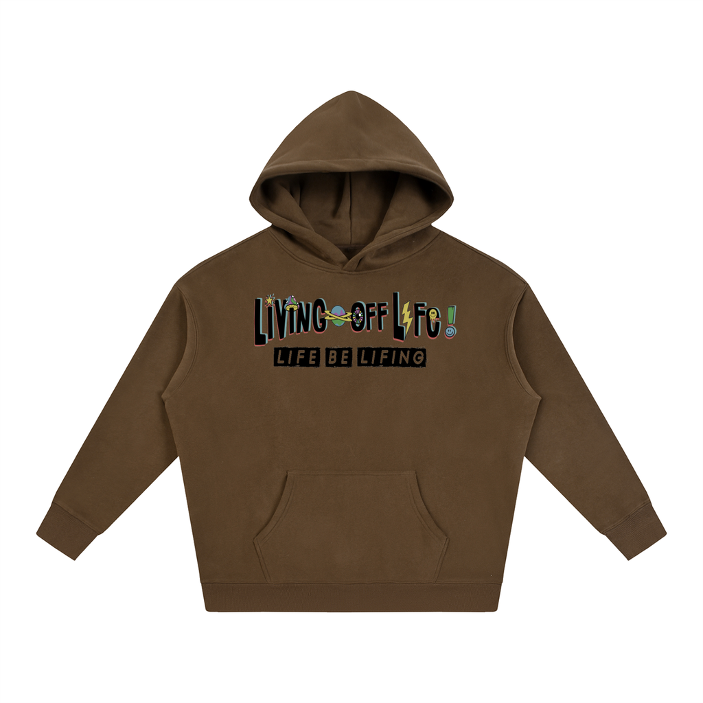 CHAPTER 001 LIVING OFF LIFE-Oversize Fleeced Hoodie