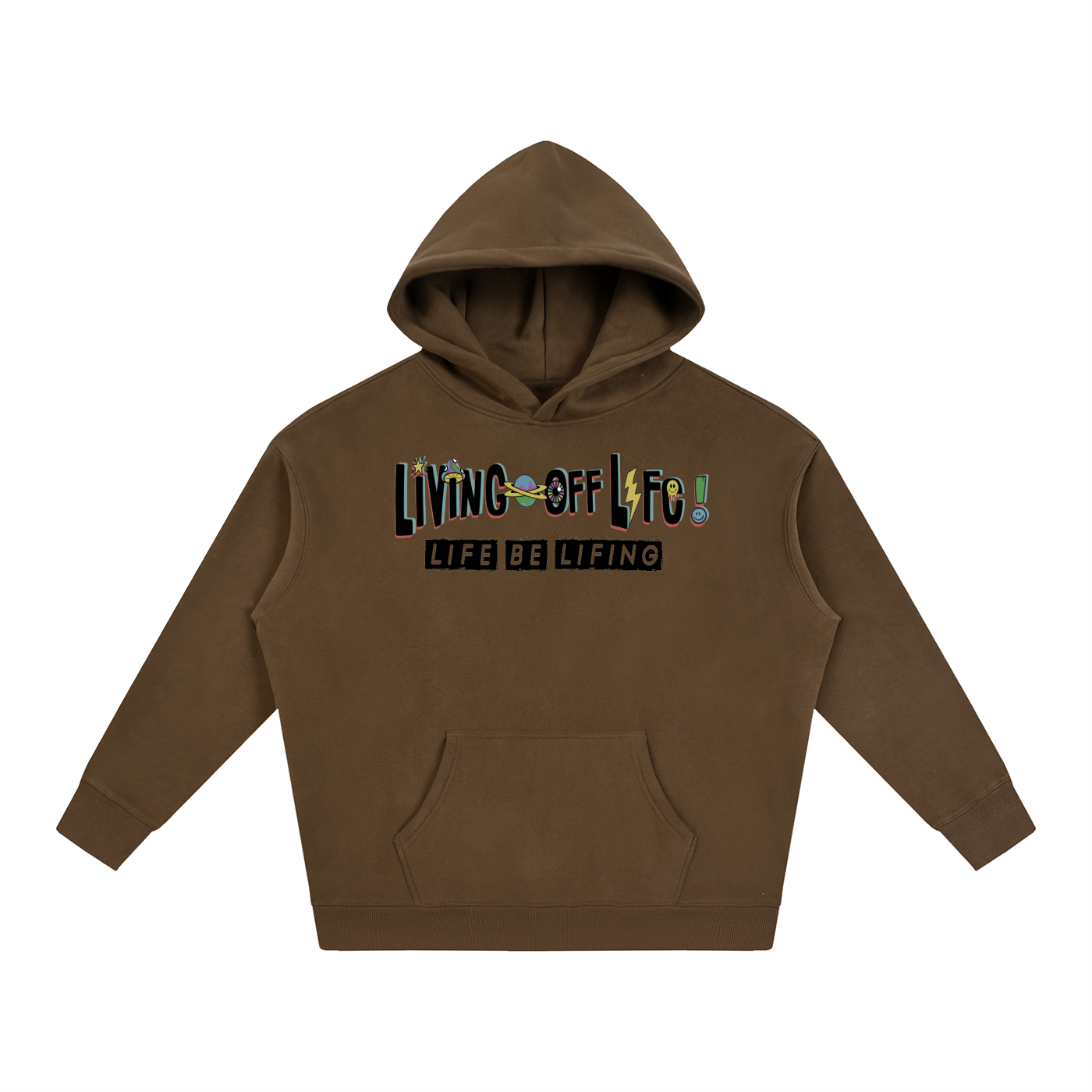 CHAPTER 001 LIVING OFF LIFE-Oversize Fleeced Hoodie