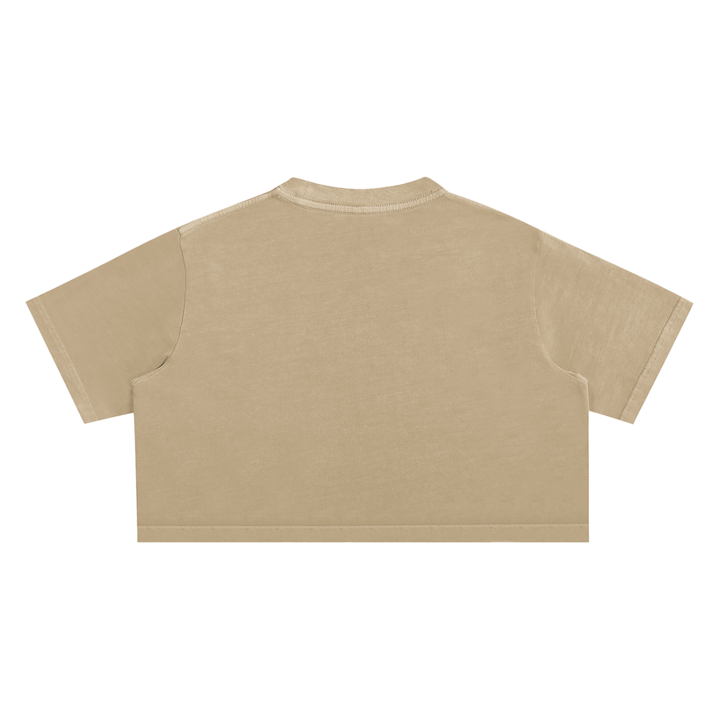 Women's Chapter 001 — Living Off Life STK Snow Washed Crop Tee