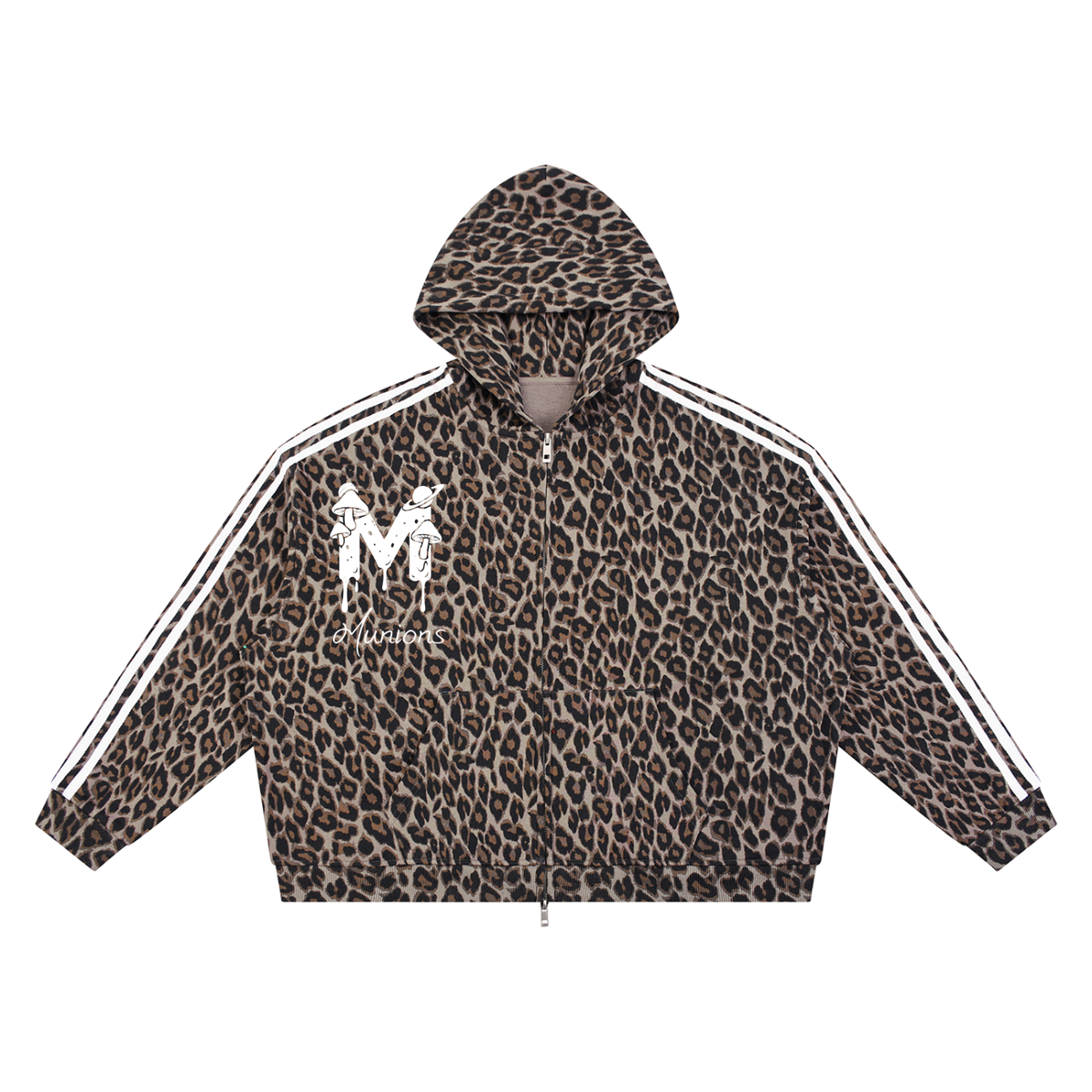 CHAPTER 002.5 MUNIONS CORE COLLECTION — Life Is Worth It Leopard Full Zip Hoodie