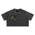 Women's Chapter 001 — Living Off Life STK Snow Washed Crop Tee
