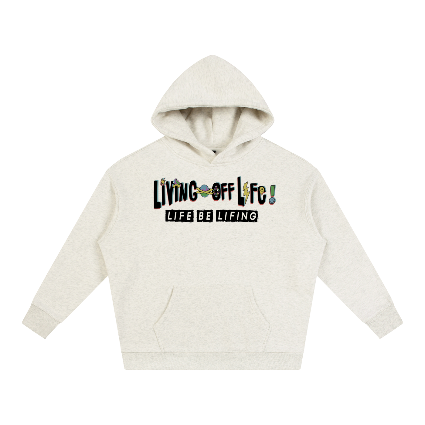 CHAPTER 001 LIVING OFF LIFE-Oversize Fleeced Hoodie