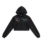 CHAPTER 002: MUNIONS EVERYWHERE | Women's Cropped Zip-Up Hoodie