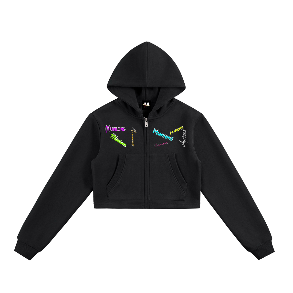 CHAPTER 002: MUNIONS EVERYWHERE | Women's Cropped Zip-Up Hoodie
